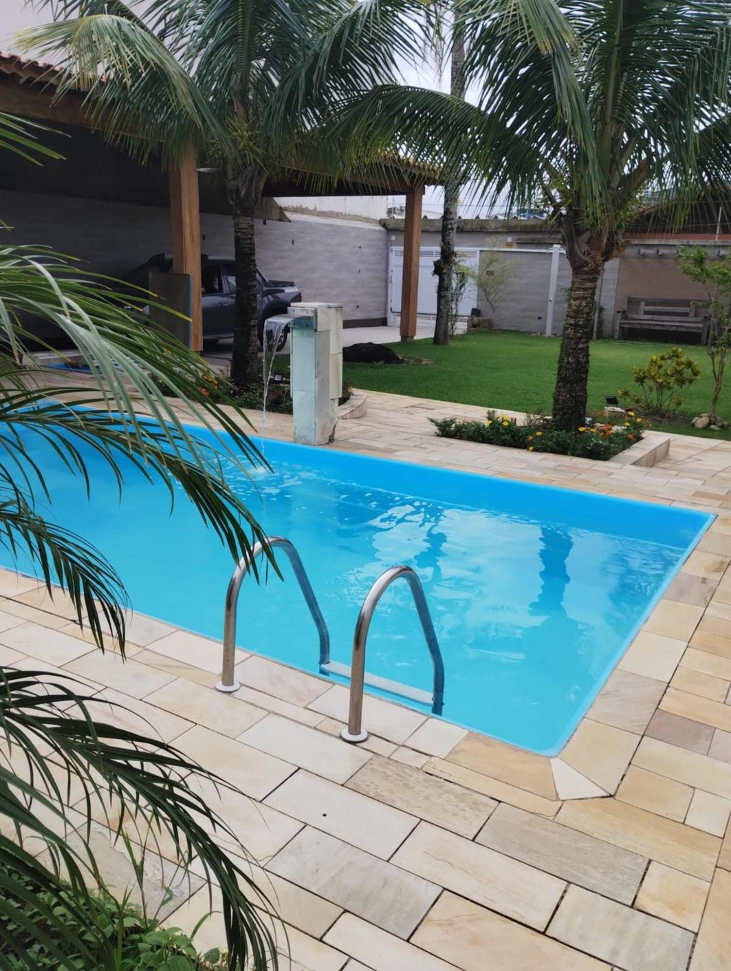 Piscina 6 Quarto 300M Praia Jardim Churrasqueira 16 Pessoas Garagem 3 Carros Monitoramento 24 Horas Mesa De Sinuca อิตันญาเอม ภายนอก รูปภาพ
